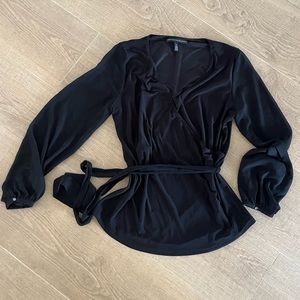 White House black market black strap shirt